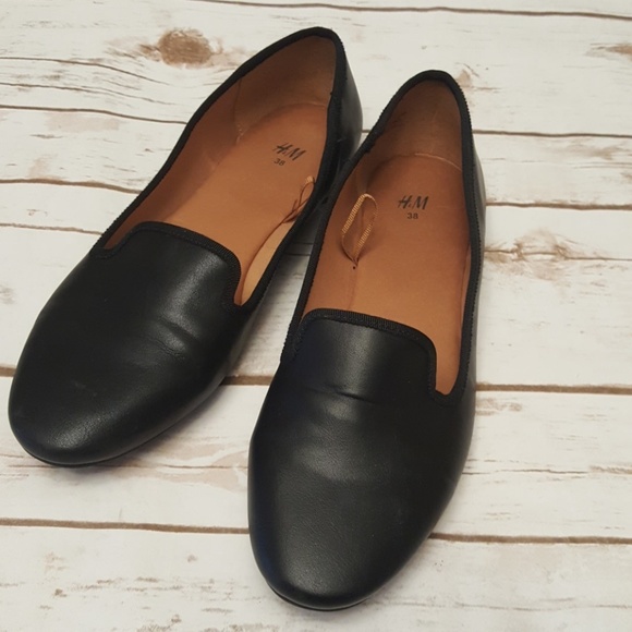 h and m black flats